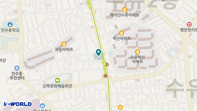 강북하루정요양원 위치 지도