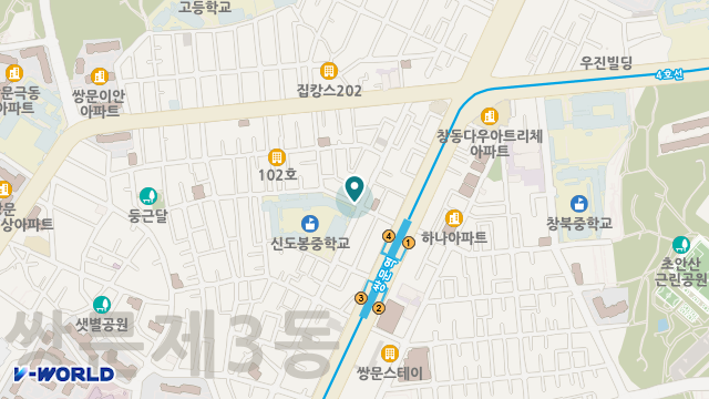 강북나눔재가복지센터 위치 지도