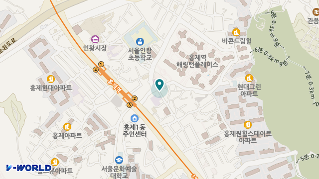 홍제방문요양센터 위치 지도