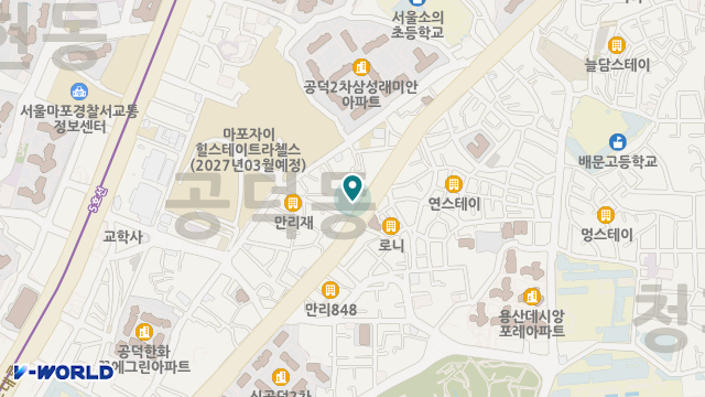 마포동부재가노인복지기관 위치 지도