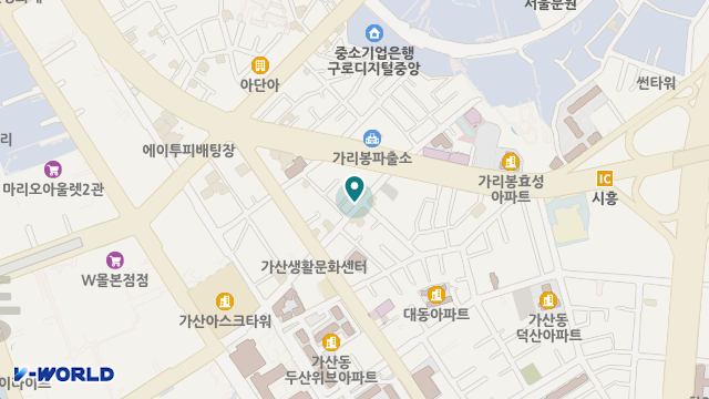 가산재가복지센터 위치 지도