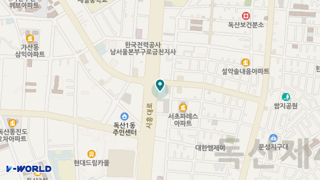 금천독산데이케어센터 위치 지도