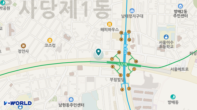 사당데이케어센터 위치 지도