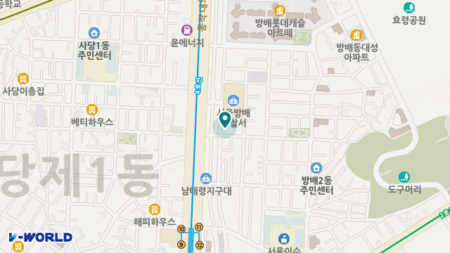 서초구립방배노인데이케어센터 위치 지도