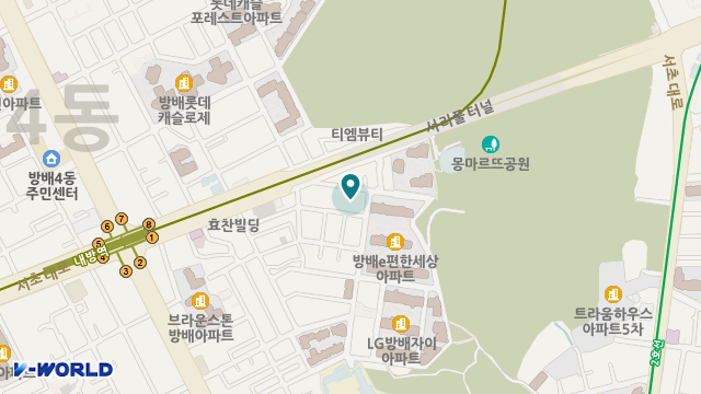 서리풀데이케어 위치 지도