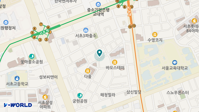 구립서초데이케어센터 위치 지도