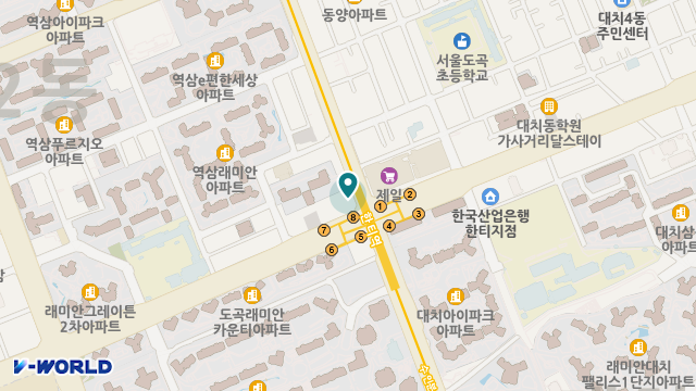 강남한티재가복지센터 위치 지도