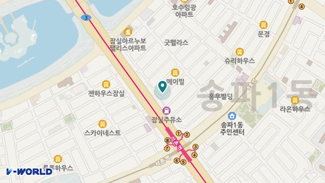 서울시 송파구재가노인복지기관 위치 지도
