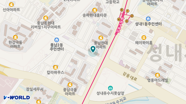 송파노인재가복지센터 위치 지도