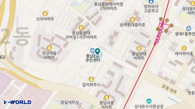 (A+)하모니주야간보호센터 송파풍납점 위치 지도