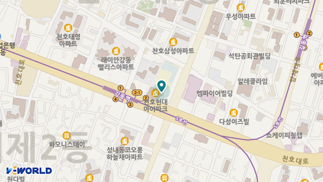 강동 어르신 방문요양센터 위치 지도