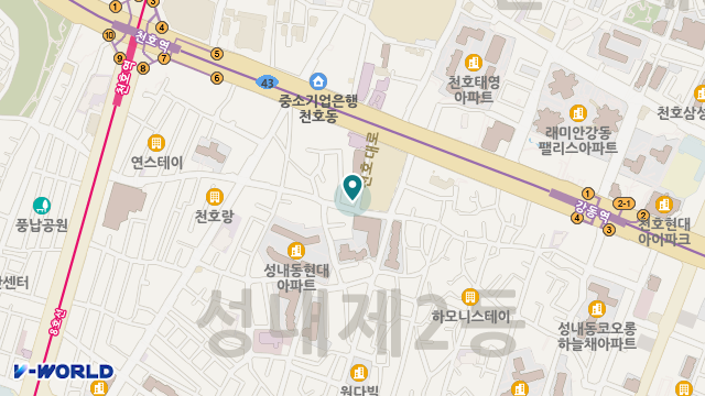 강동사랑데이케어센터 위치 지도