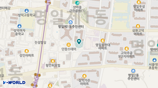 강동행복재가센타 위치 지도