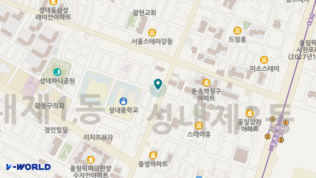 강동 프라임 데이케어센터 위치 지도