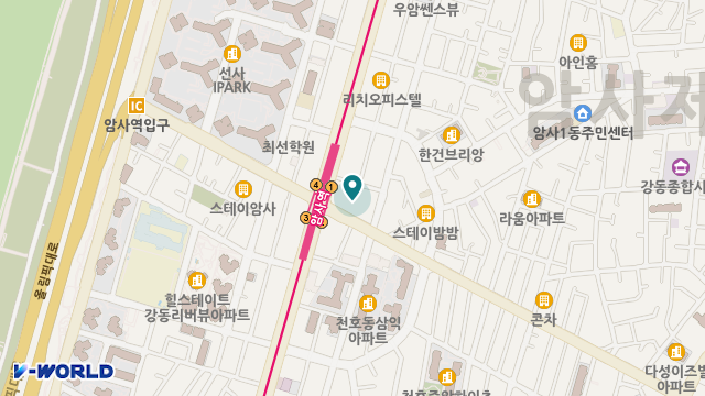 강동 방문간호재가요양센터 위치 지도