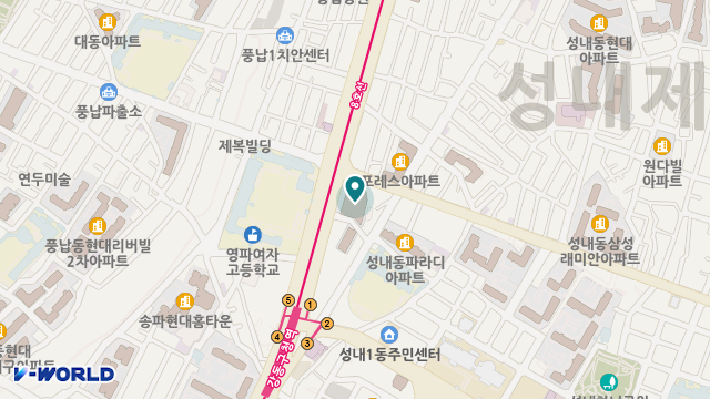 시니어학교 강동성내 데이케어센터 위치 지도