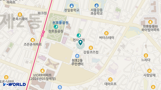 강동천호재가복지센터 위치 지도
