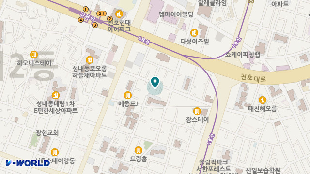 강동섬김재가복지센터 위치 지도