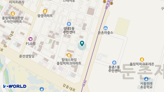 강동해피재가복지센터 위치 지도