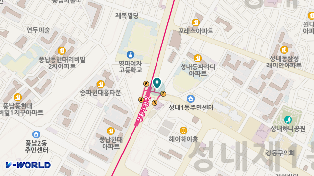 명성실버케어센터 위치 지도
