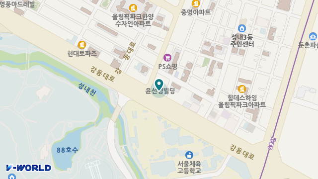 웰프렌드 강동방문요양센터 위치 지도