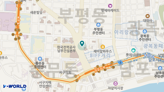 건강의료기 위치 지도