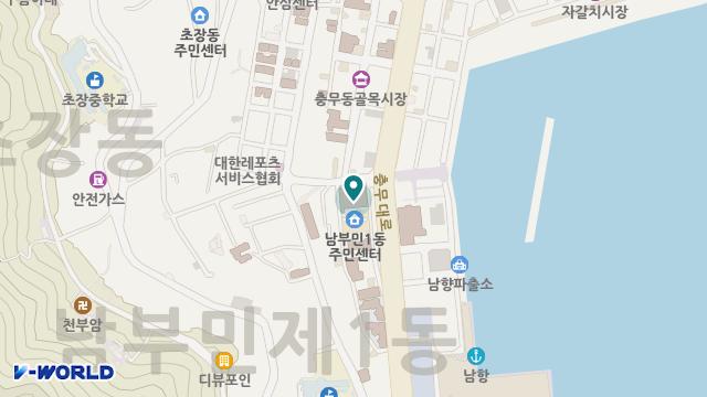 충무효노인복지센터 위치 지도