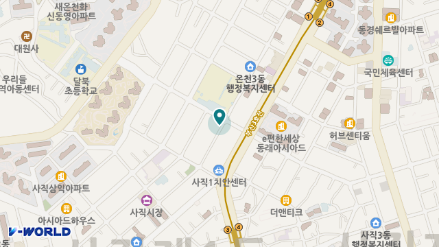 풍성한 노인복지센터 위치 지도