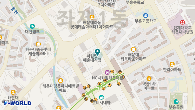 (주)대교뉴이프 데이케어센터 해운대센터 위치 지도