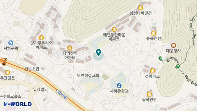사하중앙노인복지센터 위치 지도