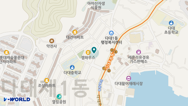 다원재가복지센터 위치 지도