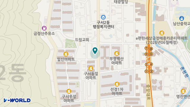 구서실버주간보호센터 위치 지도
