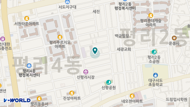 (주)진명해피케어 서구지점 위치 지도