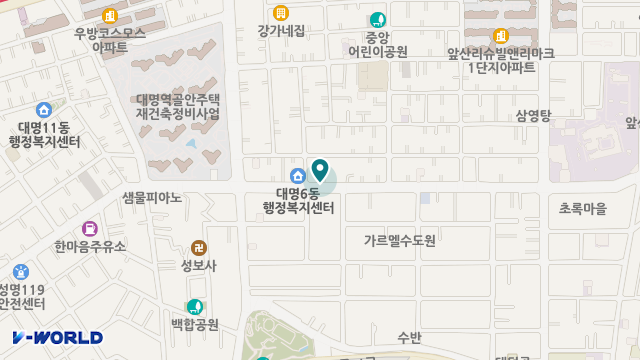 앞산노인재가센터(효심) 위치 지도