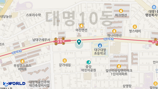 (주)대교뉴이프 대구남부통합센터 위치 지도