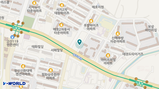 대구시지 재가노인돌봄센터(주간보호, 방문요양) 위치 지도