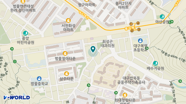 범물용지한사랑재가복지센터 위치 지도