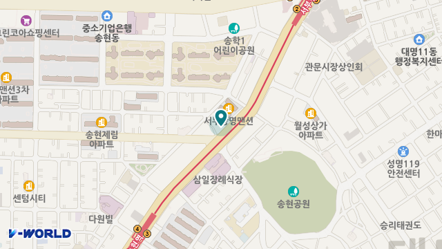 상록수노인종합복지센터 위치 지도