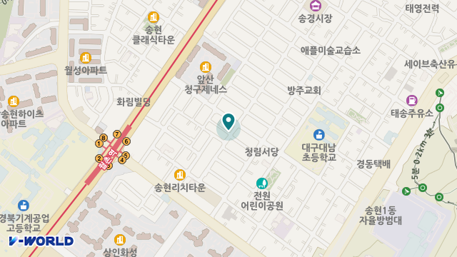 강산재가복지센터 위치 지도