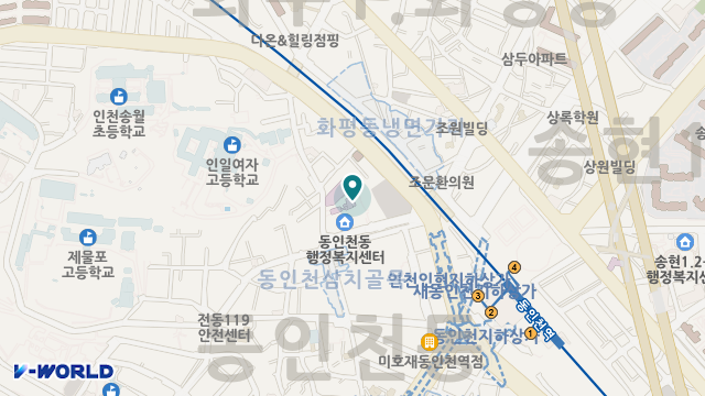 인천중구구립치매전담형주간보호센터(건강마실터) 위치 지도