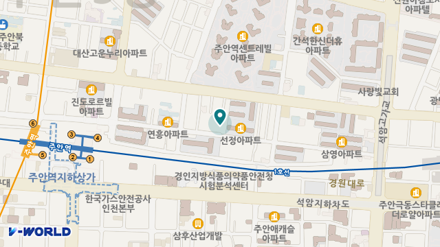 미추홀재가노인지원서비스센터 위치 지도
