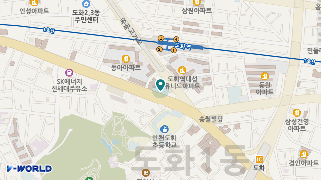 인천광역시 사회서비스원 미추홀종합재가센터 위치 지도