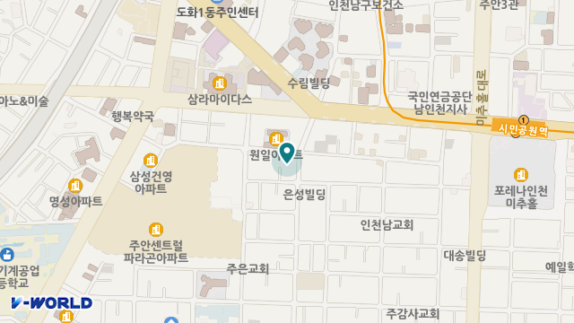 미추홀 초록 재가복지센터 위치 지도