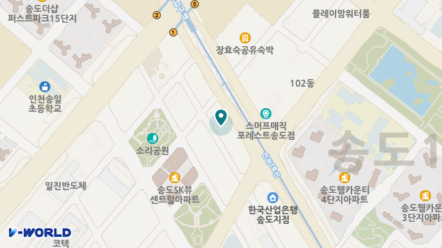 송도센트럴 재가복지센터 위치 지도