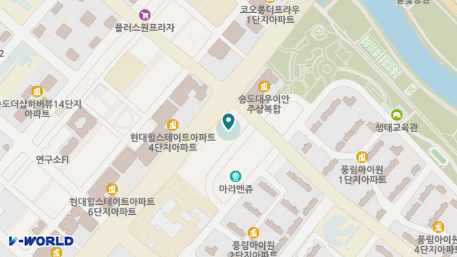 푸른소나무주야간보호센터 송도점 위치 지도
