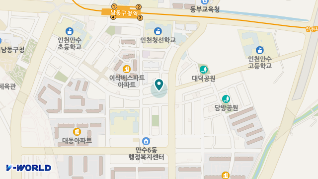 만수글라라의집단기보호 위치 지도