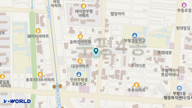 부평구 구립 치매전담형 주간보호센터 행복의집 위치 지도