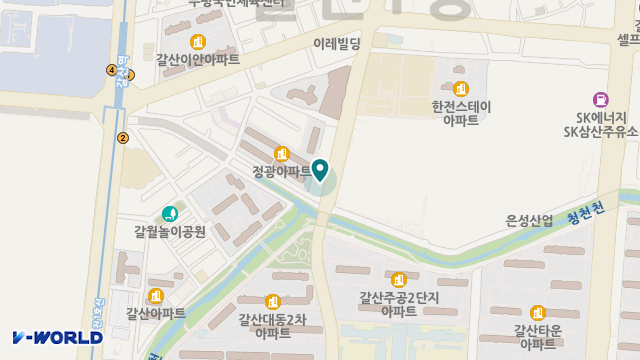 갈산효도주야간보호센터 위치 지도