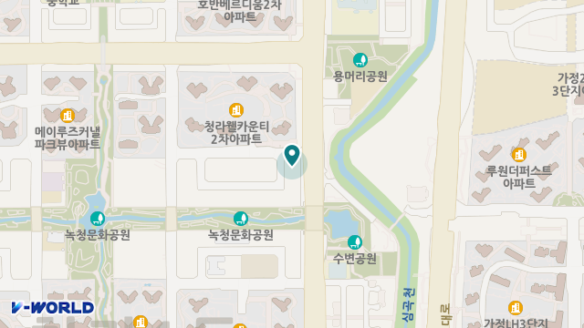 초원주야간보호센터 위치 지도