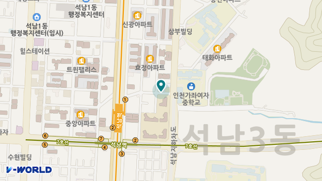 서인천의료기 위치 지도